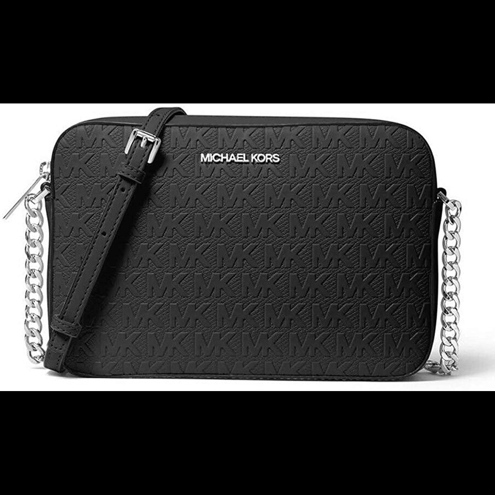 Michael Kors Jet Set Logo Debossed Large Crossbody